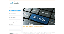 Desktop Screenshot of mastertranslationservices.com